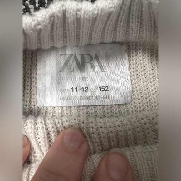 Girls Zara Knitted Striped Sweater Size 11-12 - Picture 4 of 4